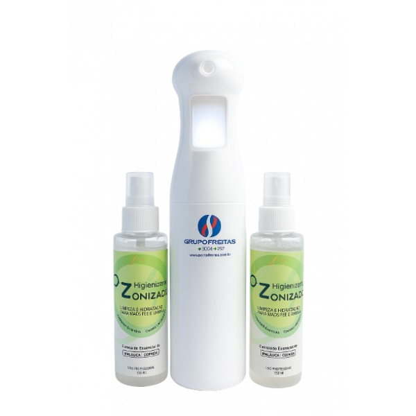 Kit Pulverizador Spray 250ml C/ Higienizante Ozonizado