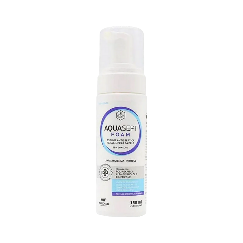 AQUASEPT ESPUMA ANTISSEPTICA 150mL - WALKMED