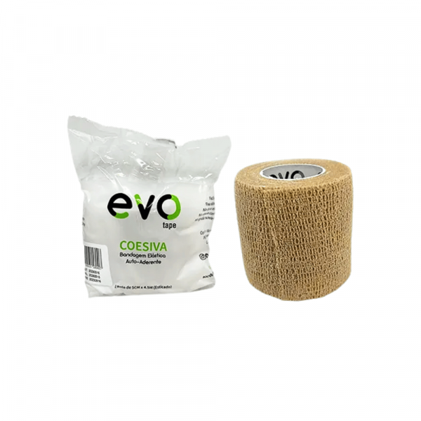 BANDAGEM ELASTICA AUTOADERENTE TAM 5cm x 450cm BEGE - EVO TAPE BANDAGEM ELASTICA AUTOADERENTE TAM 5cm x 450cm BEGE - EVO TAPE