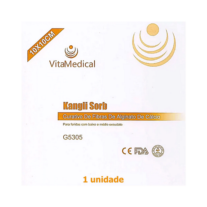 CURATIVO ALGINATO DE CALCIO 10cm x 10cm - MISSNER CURATIVO ALGINATO DE CALCIO 10cm x 10cm - MISSNER