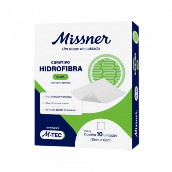 CURATIVO HIDROFIBRA EXTRA 10cm x 10cm - MISSNER CURATIVO HIDROFIBRA EXTRA 10cm x 10cm - MISSNER