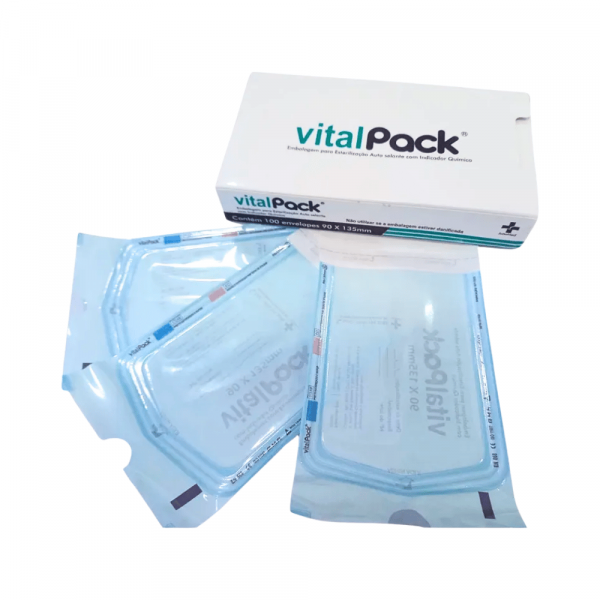ENVELOPE PARA ESTERILIZAÇÃO 9cm x 13,5cm COM 200un. - VITALPACK