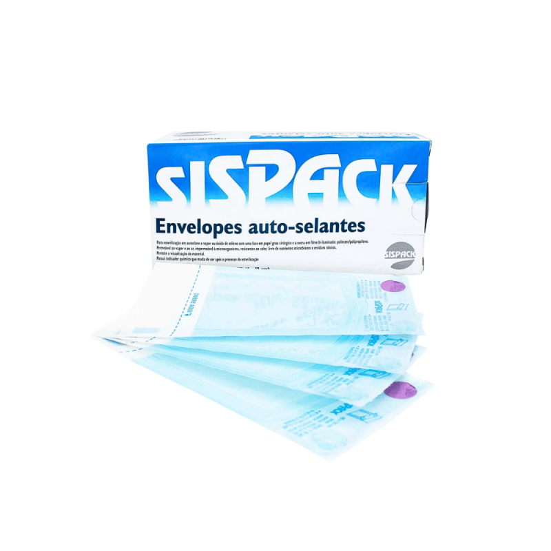 ENVELOPE PARA ESTERILIZAÇÃO 6cm x 12cm COM 200un. - SISPACK ENVELOPE PARA ESTERILIZAÇÃO 6cm x 12cm COM 200un. - SISPACK