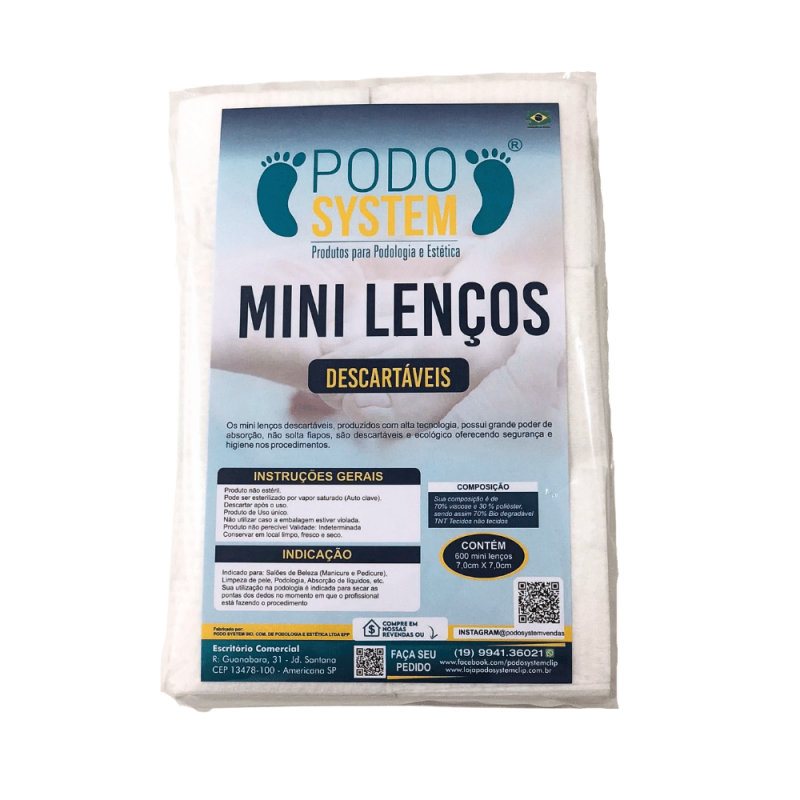 MINI LENÇO 600un. - PODO SYSTEM