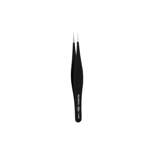 PINÇA AÇO PONTA FINA PARA CILIOS PRETA INOX 4'' T 5008 - ASN BRASIL