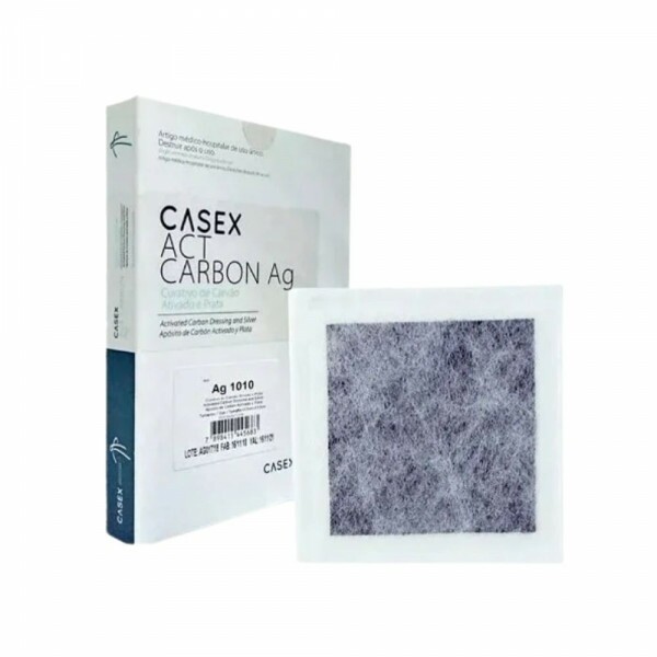 CURATIVO DE CARVAO ATIVADO COM PRATA TAM 10.5CM X 10.5CM CASEX