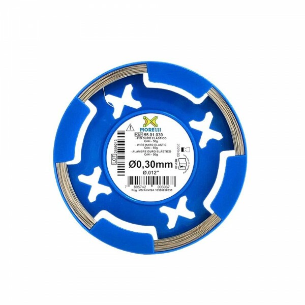FIO DE AÇO EM ROLO DURO ELASTICO 0,30MM 12' - MORELLI