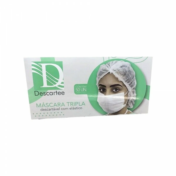 MASCARA RETANGULAR TRIPLA C/ ELASTICO BRN DESCARTEE